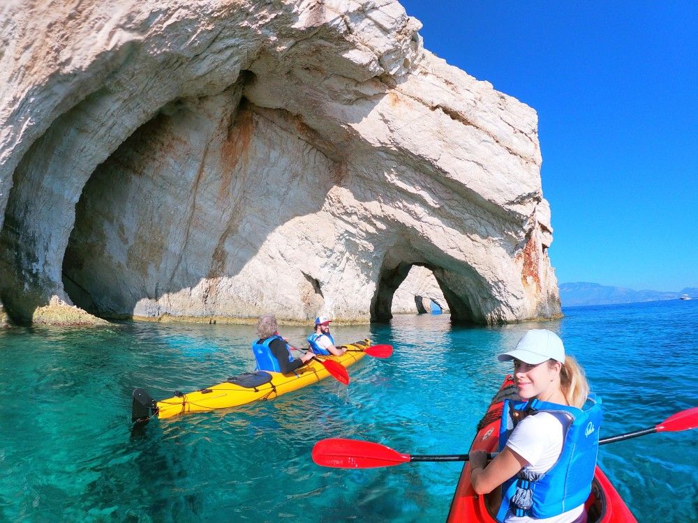 Sea Kayak Through the Blue Caves