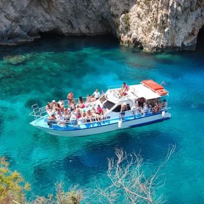 A picture from excursion Large group Cruise to Shipwreck Beach & the Blue Caves (up to 20 Guests)